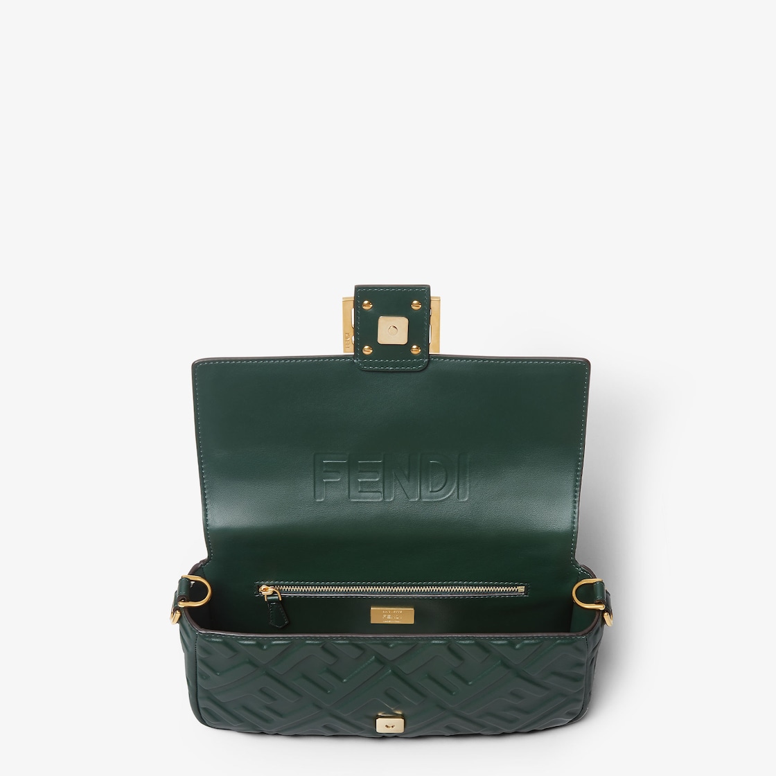 FENDI Baguette® Dark green leather bag - Image 5